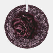 Rose Mandala Ornament Aus Glas (Rückseite)