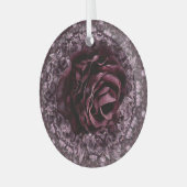 Rose Mandala Ornament Aus Glas (Vorderseite links)