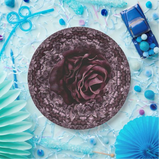 Rose Mandala Pappteller (Party)