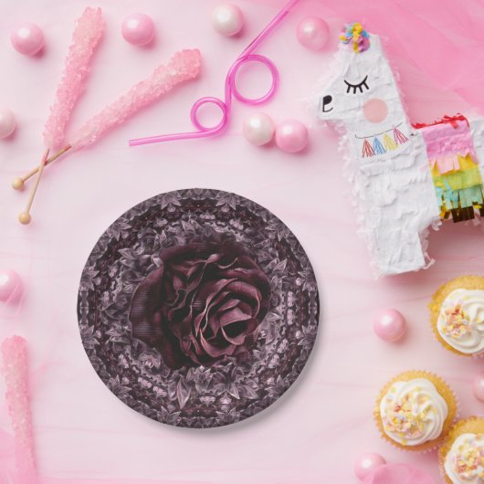 Rose Mandala Pappteller (Party)