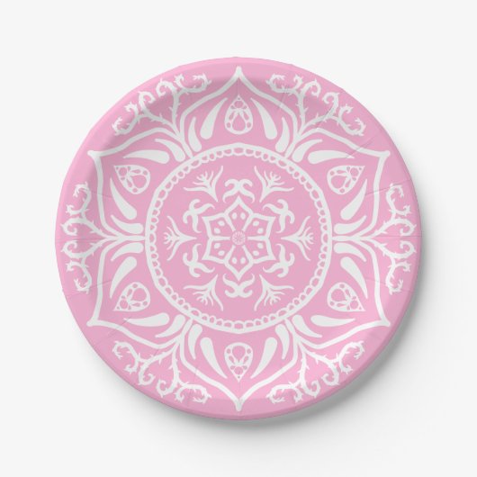 Rose Mandala Pappteller (Vorderseite)