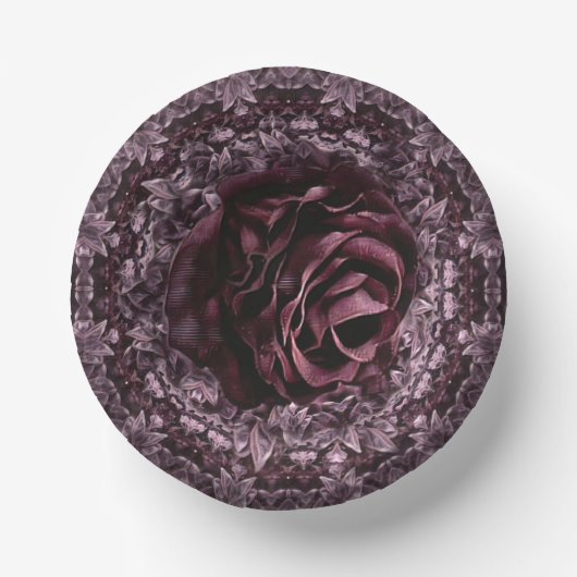 Rose Mandala Pappteller (Vorderseite)