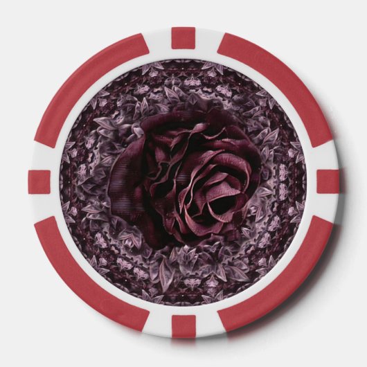 Rose Mandala Pokerchips (Vorderseite)