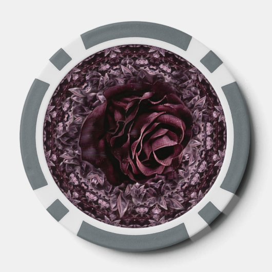 Rose Mandala Pokerchips (Rückseite)
