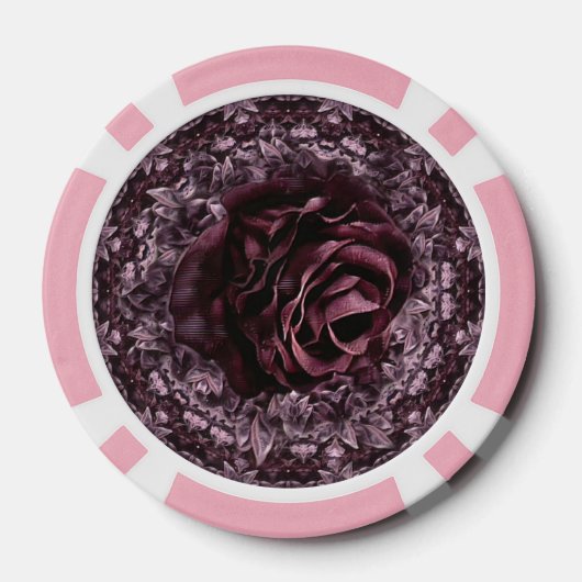 Rose Mandala Pokerchips (Rückseite)