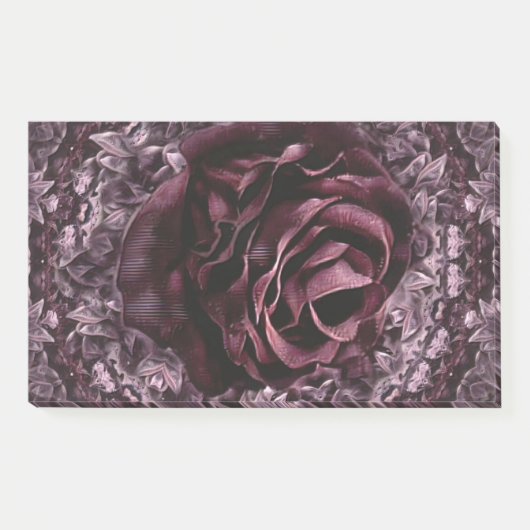 Rose Mandala Post-it Klebezettel (Vorderseite)