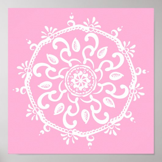 Rose Mandala Poster (Vorne)