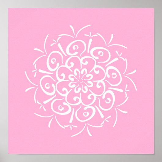 Rose Mandala Poster (Vorne)