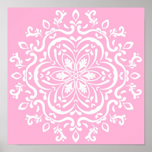 Rose Mandala Poster (Vorne)