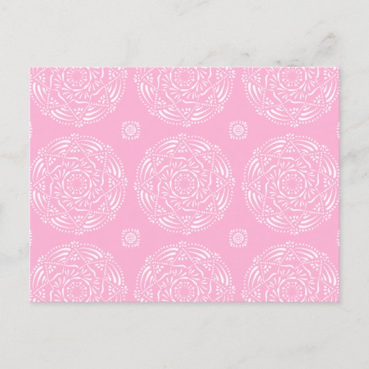Rose Mandala Postkarte (Vorderseite)