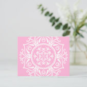Rose Mandala Postkarte (Stehend Vorderseite)