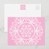 Rose Mandala Postkarte (Vorne/Hinten)