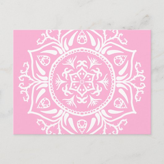 Rose Mandala Postkarte (Vorderseite)