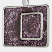Rose Mandala Rahmen-Ornament Silber (Links)