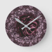 Rose Mandala Runde Wanduhr (Vorderseite)