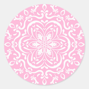 Rose Mandala Runder Aufkleber