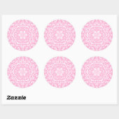 Rose Mandala Runder Aufkleber (Blatt)