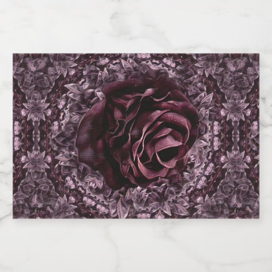 Rose Mandala Schaumweinetikett (Einzelnes Label)