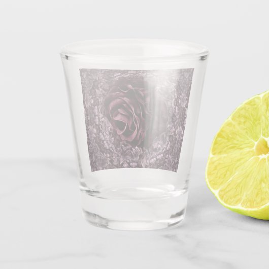 Rose Mandala Schnapsglas (Rückseite)