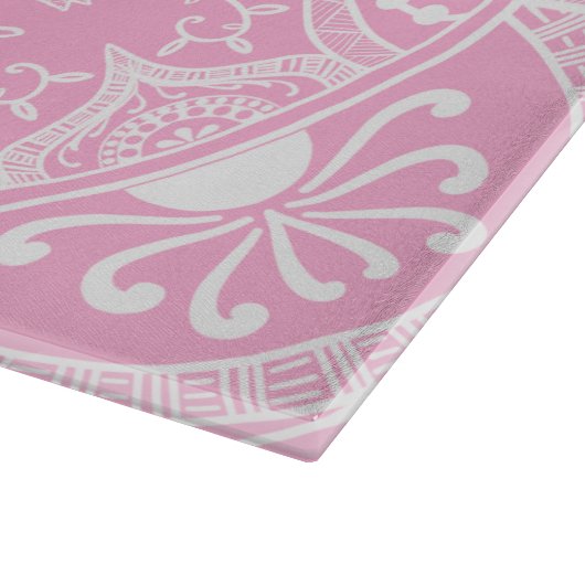 Rose Mandala Schneidebrett (Ecke)