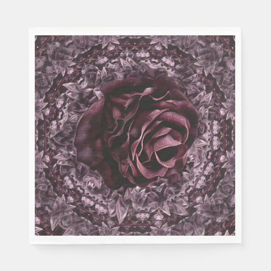 Rose Mandala Serviette (Vorderseite)