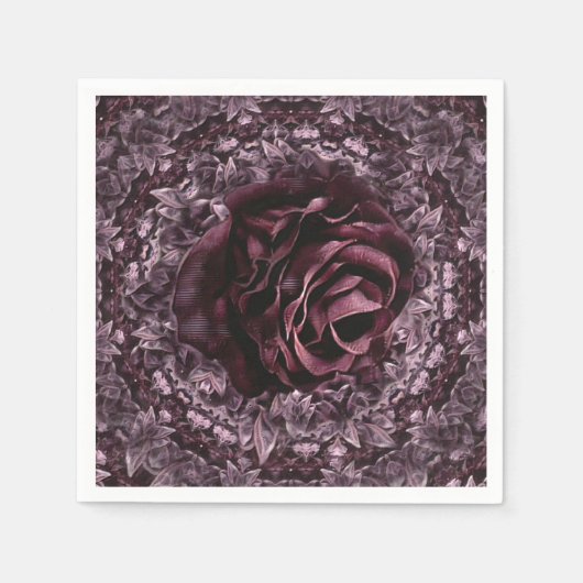 Rose Mandala Serviette (Vorderseite)