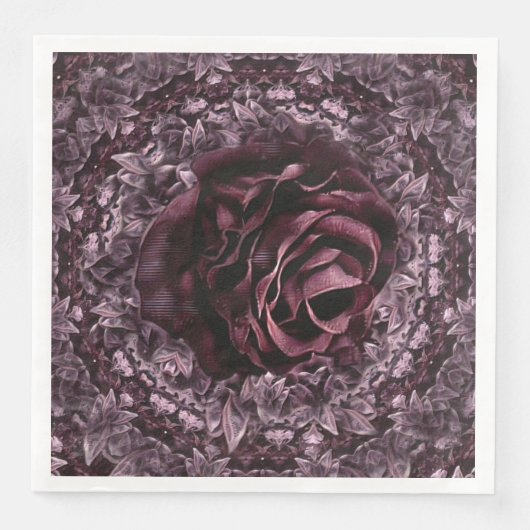 Rose Mandala Serviette (Vorderseite)