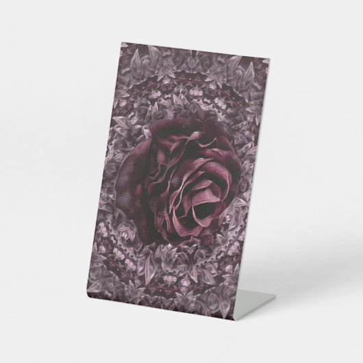 Rose Mandala Sockelschild (Vorderseite)