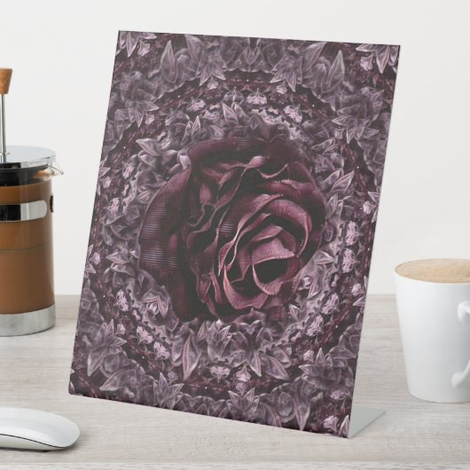 Rose Mandala Sockelschild (In Situ)