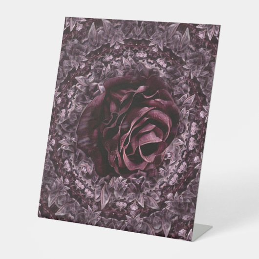 Rose Mandala Sockelschild (Vorderseite)