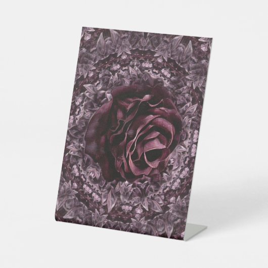 Rose Mandala Sockelschild (Vorderseite)
