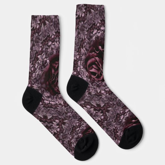 Rose Mandala Socken (Rechts)