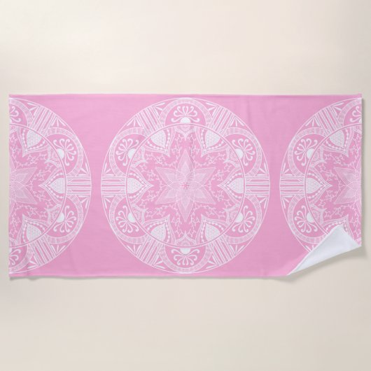 Rose Mandala Strandtuch (Vorderseite)