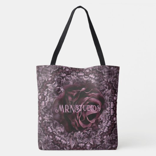 Rose Mandala Tasche (Rückseite)