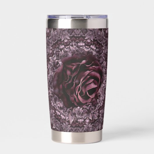 Rose Mandala Thermobecher (Vorderseite)