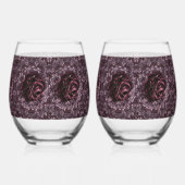 Rose Mandala Trinkbehälter Set Weinglas Ohne Stiel (Links)