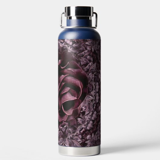 Rose Mandala Trinkflasche (Rückseite)