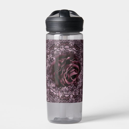 Rose Mandala Trinkflasche (Vorderseite)