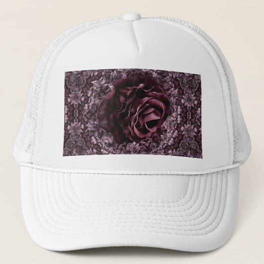 Rose Mandala Truckerkappe (Vorderseite)