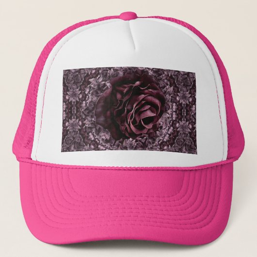 Rose Mandala Truckerkappe (Vorderseite)