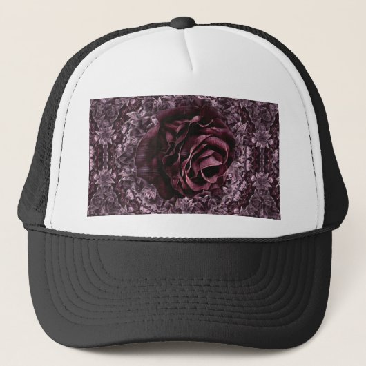 Rose Mandala Truckerkappe (Vorderseite)