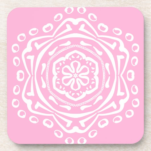 Rose Mandala Untersetzer (Vorderseite)