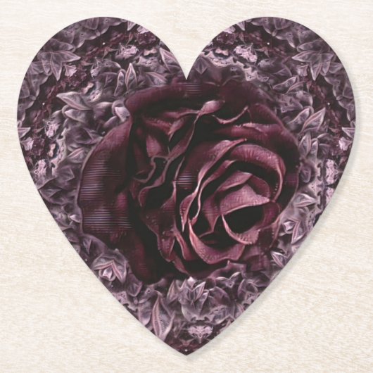 Rose Mandala Untersetzer (Vorderseite)