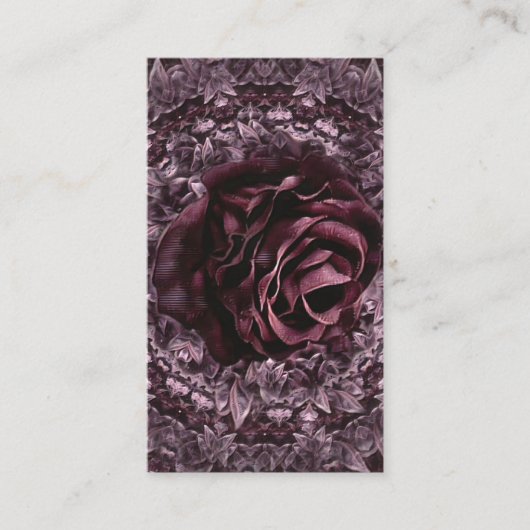 Rose Mandala Visitenkarte (Vorderseite)