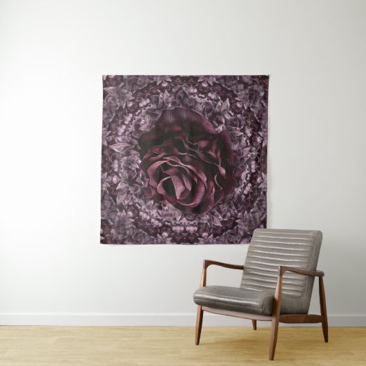 Rose Mandala Wandteppich (Beispiel (Horizontal))