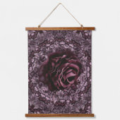 Rose Mandala Wandteppich Mit Holzrahmen (Vorderseite)