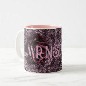 Rose Mandala Zweifarbige Tasse (Vorderseite Links)