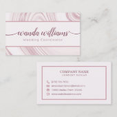 Rose Marble Handgeschriebene Calligraphy Business Visitenkarte (Vorne/Hinten)