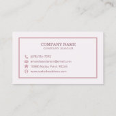 Rose Marble Handgeschriebene Calligraphy Business Visitenkarte (Rückseite)