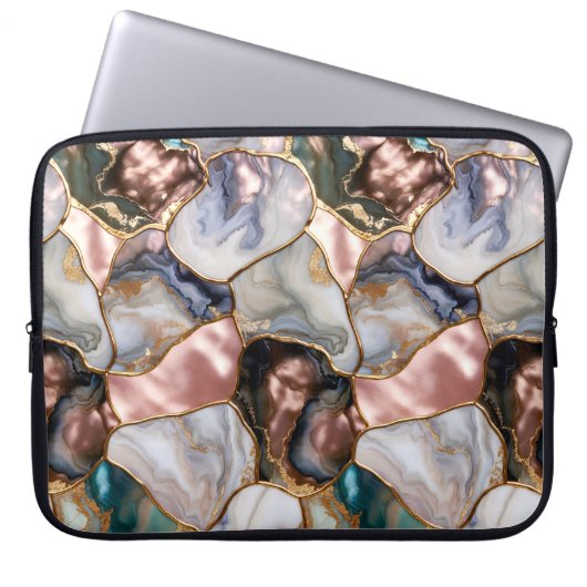 Rose Marble Laptop Hülle Elegantes Case (Vorderseite)